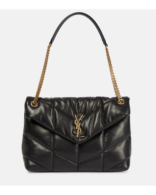 Saint Laurent Black Puffer Medium Leather Shoulder Bag