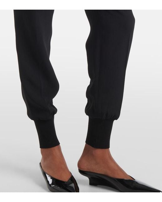 Stella McCartney Black Julia High-Rise Tapered Pants