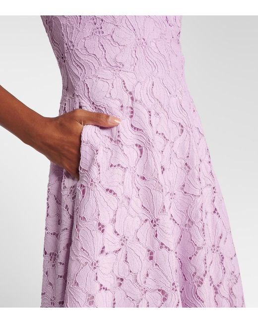 Jonathan Simkhai Pink Julia Lace Midi Dress