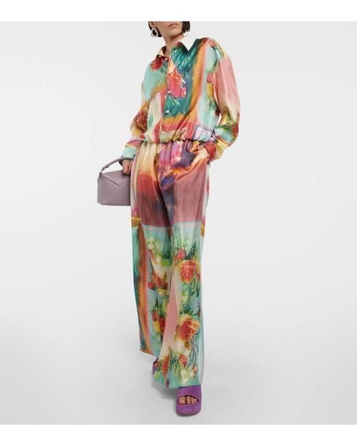 Gianvito Rossi Purple Suede Platform Mules