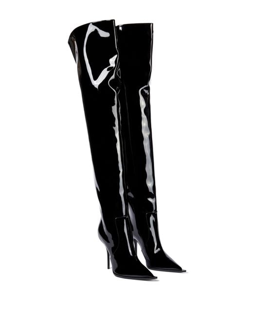 Dolce & Gabbana Black Cardinale Patent Leather Over-the-knee Boots