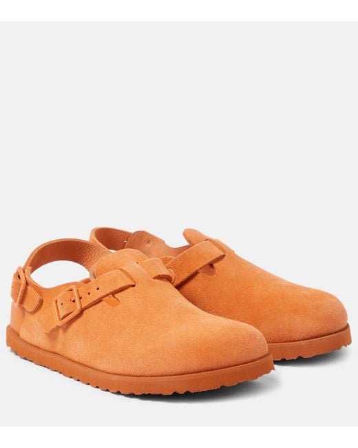 Birkenstock Orange Tokio Suede Mules