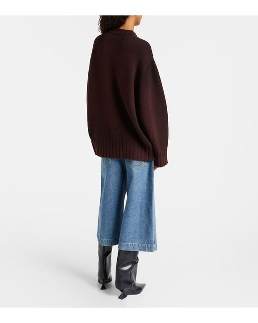 The Attico Purple Wool And Cashmere Sweater