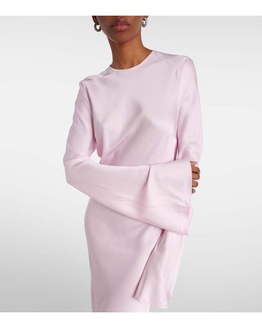 ROTATE BIRGER CHRISTENSEN Purple Bridal Satin Gown