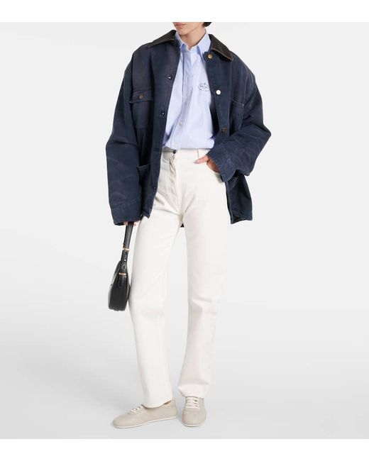 Prada White Sneakers Mit Logo-Print