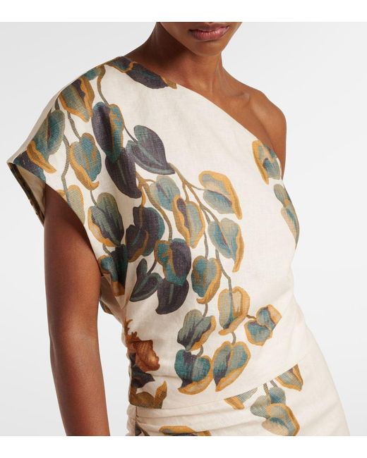 Top Cropped Belletto Asymmetric di Sir in Metallic