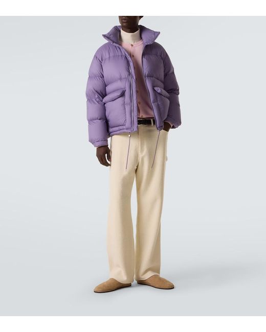 Auralee Purple Ripstop Down Jacket for men
