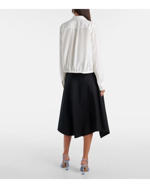 Loewe White Silk Top