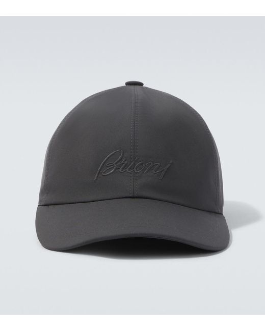 Brioni Gray Logo Baseball Cap for men