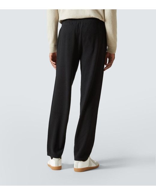 LeKasha Black Bali Cashmere Sweatpants for men
