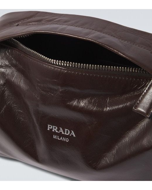 Prada Black Leather Tote Bag for men
