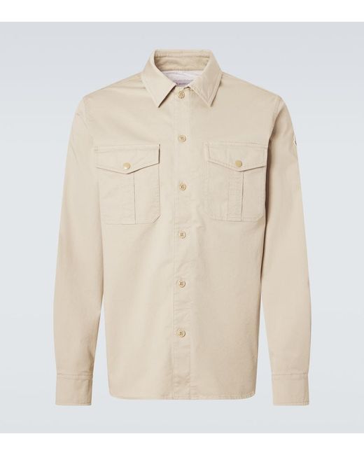 Moncler Natural Cotton Gabardine Shirt for men