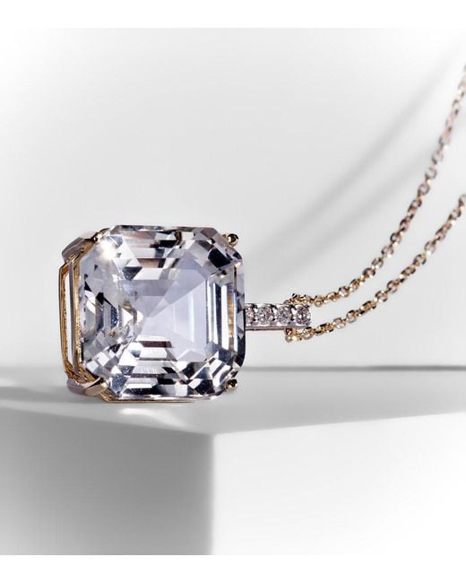 Mateo White 14Kt Necklace With Topaz And Diamonds