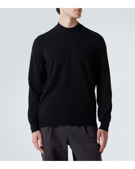Brunello Cucinelli Black Cashmere Sweater for men