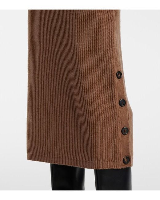 Max Mara Brown Vincita Wool And Cashmere Sweater Dress