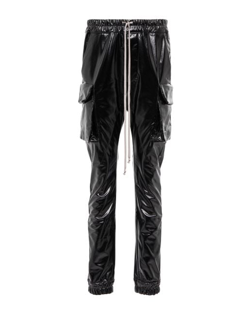 Rick Owens Drkshdw Faux Leather Cargo Pants in Black | Lyst UK