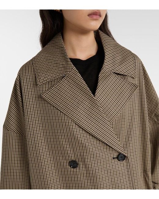 Totême Brown Checked Cotton Blazer