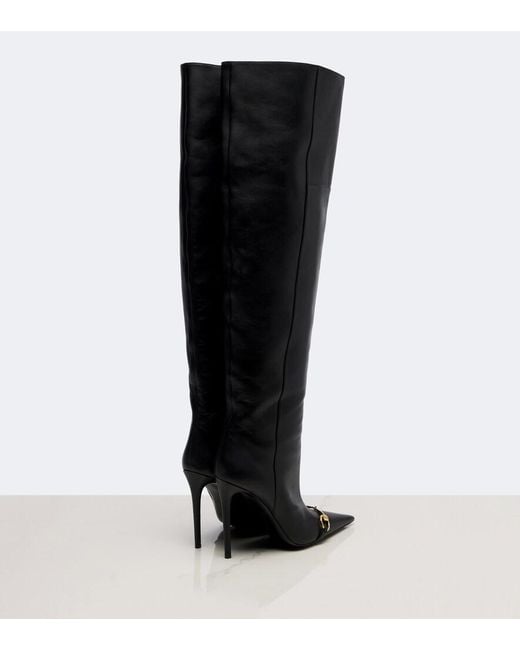 Gucci Black Donna Horsebit Over-The-Knee Boots
