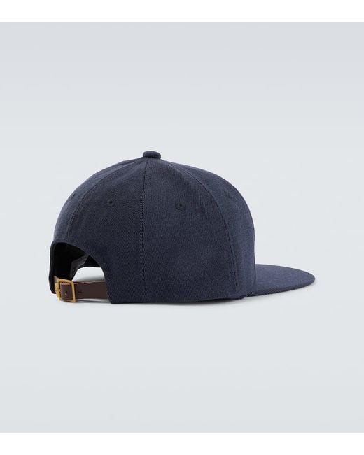 Visvim Blue Excelsior Ii Wool And Linen Baseball Cap for men