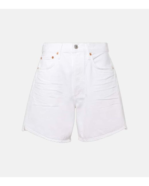 Citizens of Humanity White High-Rise Jeansshorts Marlow