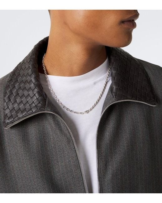 Bottega Veneta White Sterling Chain Necklace for men