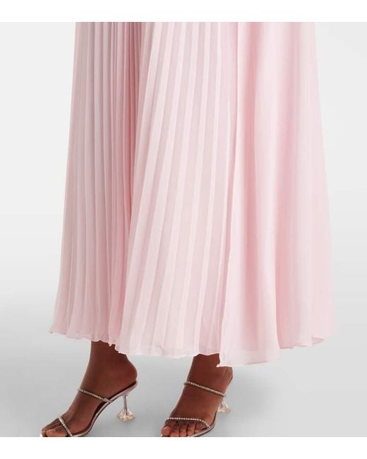 Self-Portrait Pink Caped Chiffon Gown