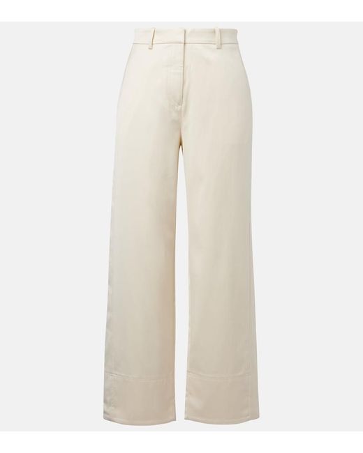 Totême Natural High-Rise Wide-Leg Pants