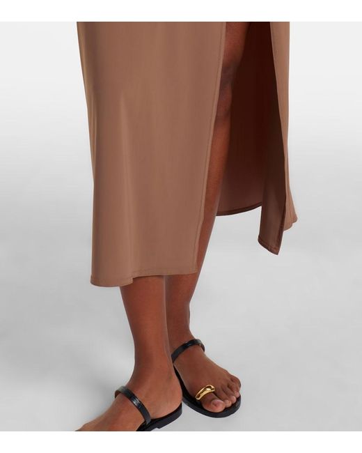 Karla Colletto Brown Tess Floral-Applique Beach Cover-Up