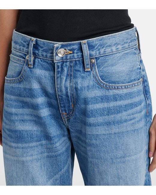 SLVRLAKE Denim Blue Ellie Low-Rise Wide-Leg Jeans