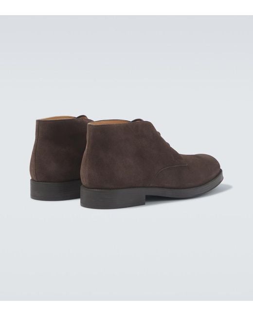 Tod's Brown Suede Desert Boots for men
