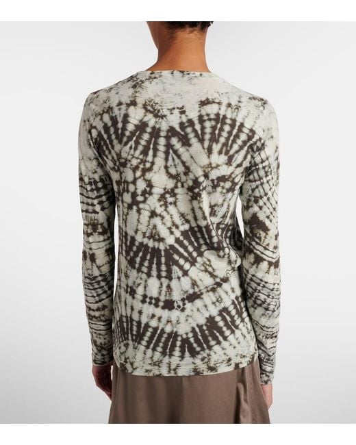 Proenza Schouler Green Mia Tie-Dye Cotton Jersey Top