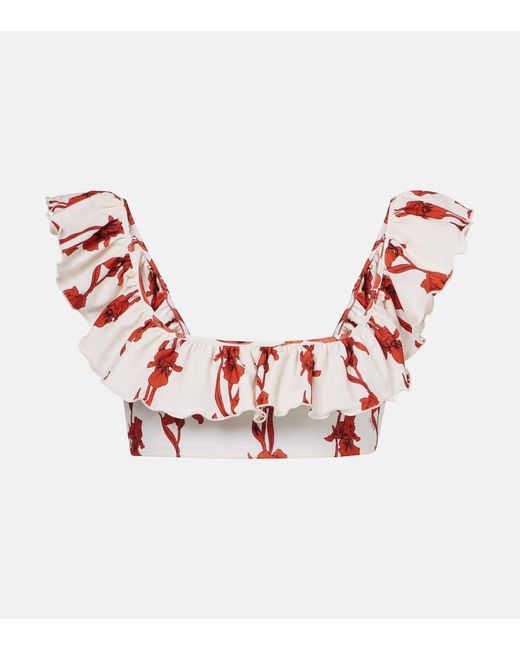 Top Bikini Con Volant di LaDoubleJ in Red