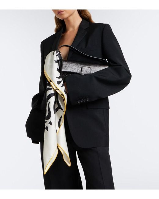 Fendi White Printed Silk Scarf