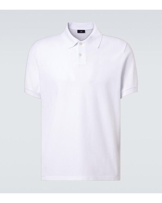 Polo De Pique De Algodon Con Logo Dunhill de hombre de color White