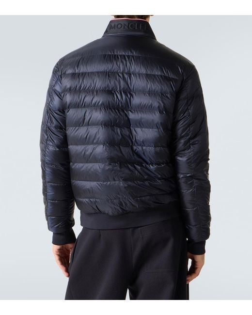 Moncler Blue Quilted Down Jacket for men