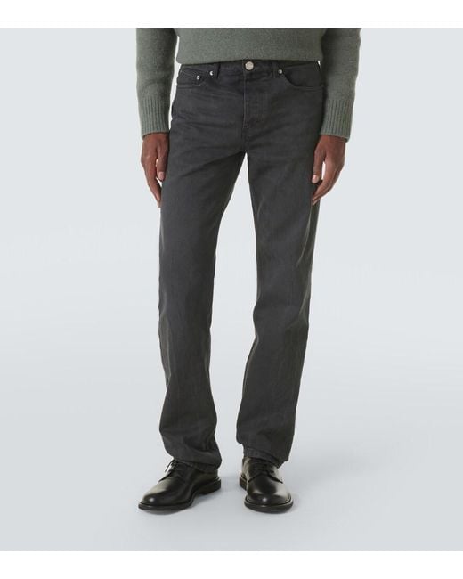 AMI Gray Straight Jeans for men