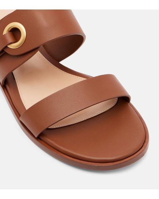 Gianvito Rossi Brown Granada Leather Sandals