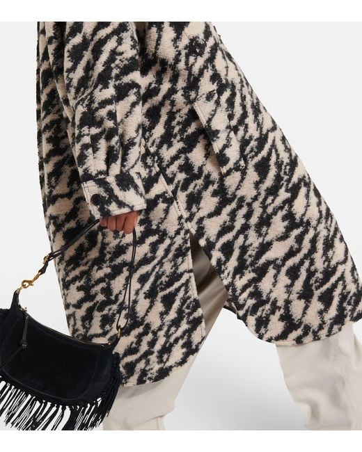 Isabel Marant Multicolor Mantel Fontizi Aus Einem Wollgemisch