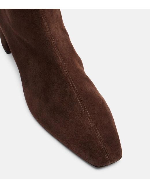 Aquazzura Brown Saint Honore 35 Suede Knee-High Boots