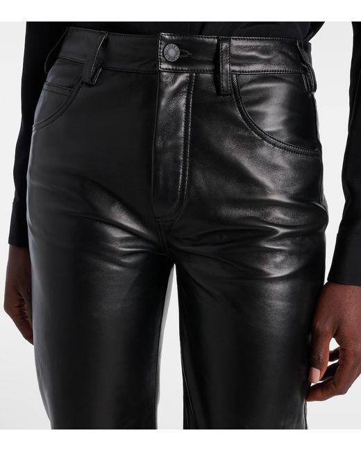 Nili Lotan Black Joan Leather Pants