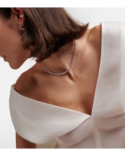 Anita Ko White Hepburn Large 18Kt Choker With Diamonds