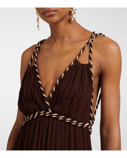 Poupette Purple Collette Open-Back Maxi Dress