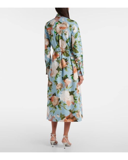 Erdem White Floral Shirt Dress