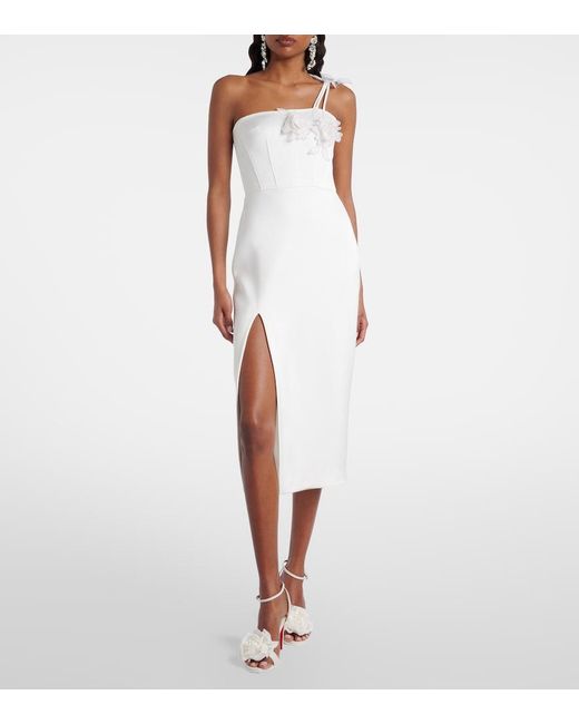Christian Louboutin White Miss Z Flora Leather Sandals