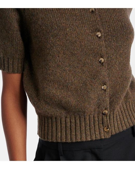 Khaite Green Nora Cashmere Cardigan