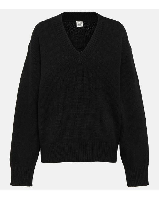 Totême  Black Wool And Cashmere Sweater