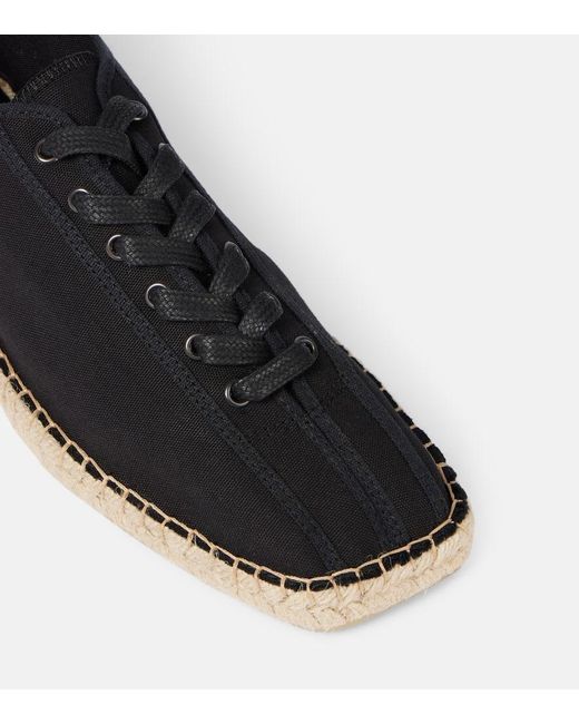 Lemaire Black Linoleum Lace-Up Espadrilles