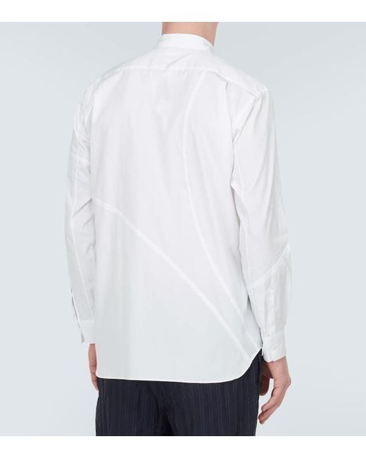 Camicia in popeline di cotone di Comme des Garçons in White da Uomo