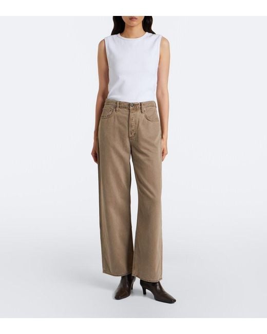Agolde Brown Low Slung Baggy Wide-Leg Jeans