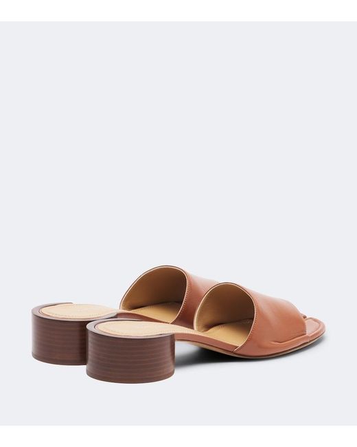 Maison Margiela Brown Tabi Leather Mules